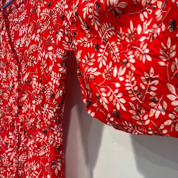 XIX PALMS Honolulu Hawaii kimono maxi dress Floral Red Dress women’s one size - Picture 6 of 9